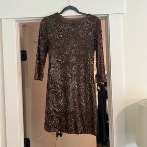 Brown sequin dress size L